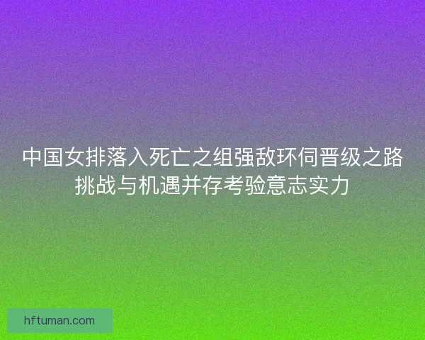中国女排落入死亡之组强敌环伺晋级之路挑战与机遇并存考验意志实力